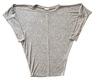 Heimious Dolman Sleeve Fitted Hem Tan & Black Top Small